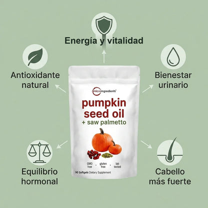 Aceite de Semilla de Calabaza + Saw Palmetto 90 Cápsulas