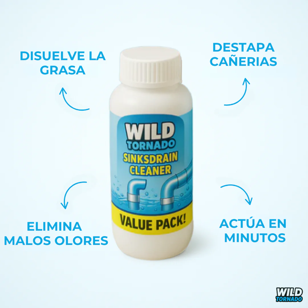 WildTornado™ - Pack x3 Limpiador y Destapador de Cañerías Profundo