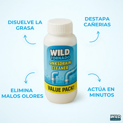WildTornado™ - Pack x3 Limpiador y Destapador de Cañerías Profundo